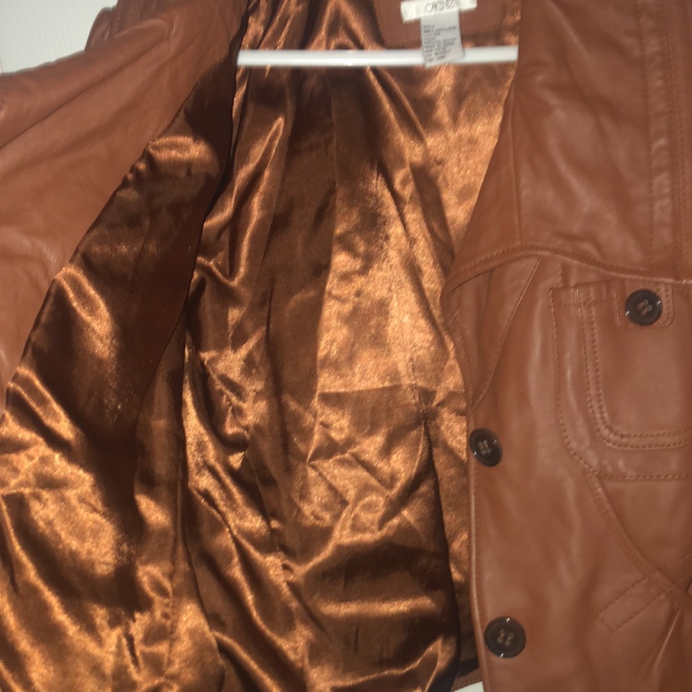 Cache Women's Tan Leather Jacket - Picture 12 of 12